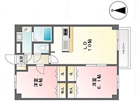 ボニータ矢崎 207 ｜ 東京都府中市矢崎町２丁目11-1（賃貸マンション2LDK・2階・55.14㎡） その2