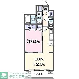 JR川越線 西大宮駅 徒歩10分の賃貸アパート 3階1LDKの間取り