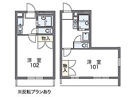 湘南新宿ライン宇須 蓮田駅 徒歩13分の賃貸アパート 2階1Kの間取り
