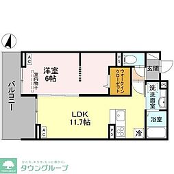 湘南新宿ライン宇須 土呂駅 徒歩7分の賃貸アパート 2階1LDKの間取り