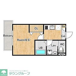 東武野田線 岩槻駅 徒歩18分の賃貸アパート 2階1Kの間取り