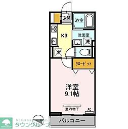 JR東北新幹線 大宮駅 徒歩20分の賃貸アパート 2階1Kの間取り