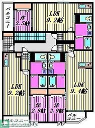 湘南新宿ライン宇須 蓮田駅 徒歩9分の賃貸アパート 1階1LDKの間取り