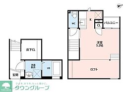 JR川越線 指扇駅 徒歩10分の賃貸アパート 1階1Kの間取り