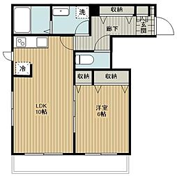 JR京浜東北・根岸線 大宮駅 徒歩18分の賃貸マンション 3階1LDKの間取り