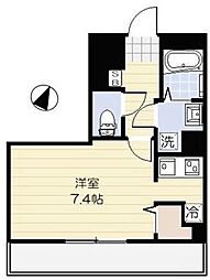 JR高崎線 大宮駅 徒歩10分の賃貸マンション 4階ワンルームの間取り