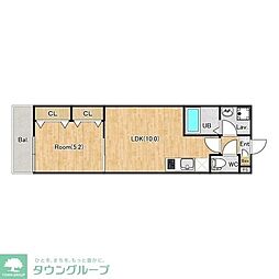 東武伊勢崎線 武里駅 徒歩8分の賃貸アパート 2階1LDKの間取り