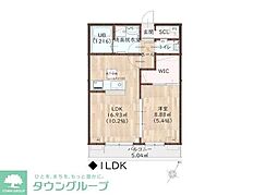 東武野田線 岩槻駅 徒歩24分の賃貸アパート 1階1LDKの間取り