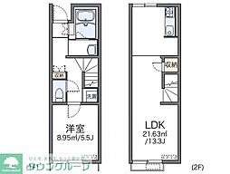 レオネクストリバーチエリー 1LDKの間取図画像