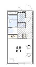 レオパレス富士見 1Kの間取図画像