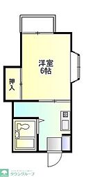 アパートメントkuki 1Kの間取図画像