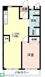 ヤマキレジデンス 1LDKの間取図画像