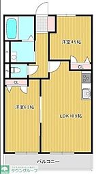 さいたま市北区今羽町マンション 2LDKの間取図画像