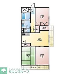 ジュネシオン岩槻 3LDKの間取図画像