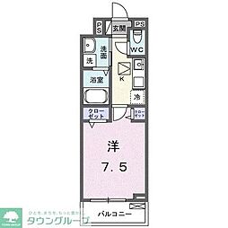 ヒカルサ久喜東 1Kの間取図画像