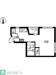 スカイコート大宮2 ワンルームの間取図画像
