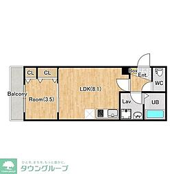 ジーメゾン上尾上 1LDKの間取図画像
