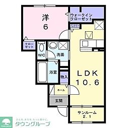 ソラーナ ユーユー 1LDKの間取図画像