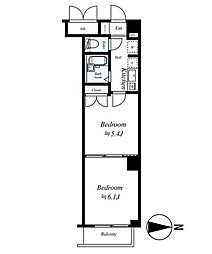 シンシア西荻窪 1階2Kの間取り