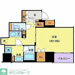 ディアレイシャス西新宿 5階1Kの間取り