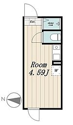 グラーレ下井草 1階ワンルームの間取り