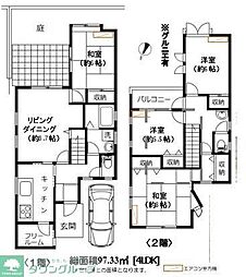 今川一丁目貸家 4LDKの間取り