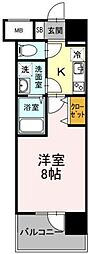 D-room早稲田 1階1Kの間取り
