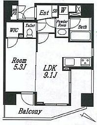 スタンビューレ中野坂上 3階1LDKの間取り