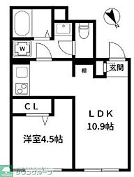 アルティローサ笹塚 1階1LDKの間取り