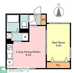 SOLASIA residence 中野 5階1LDKの間取り