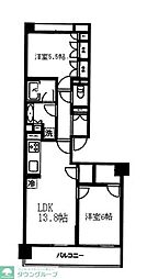 ディアプレイス中野野方 2LDKの間取図画像