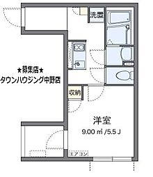 KURARISU 1Kの間取図画像