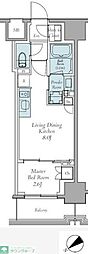 クレストコート東中野 1LDKの間取図画像