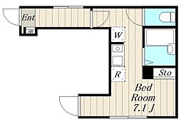 フェリーチェ中野B ワンルームの間取図画像