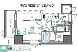 ZOOM東新宿 1Kの間取図画像