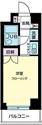 ペガサスマンション目白 1Kの間取図画像