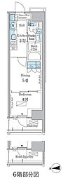 パークアクシス新宿百人町 1DKの間取図画像