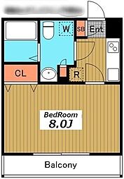 ガラ・グランディ西新宿 1Kの間取図画像