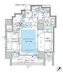 ディームス渋谷本町 2SLDKの間取図画像