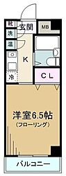 クレアパーク野方 1Kの間取図画像