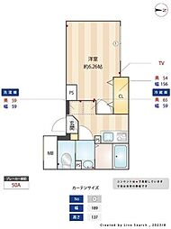 東京メトロ丸ノ内線 中野新橋駅 徒歩5分の賃貸マンション 1階1Kの間取り