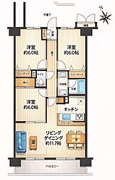 ダイアパレスライブシティ船橋 3LDKの間取図画像