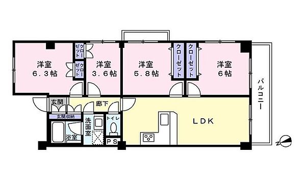 間取りを拡大表示