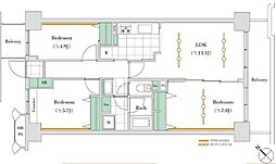 エクセル津田沼 3LDKの間取図画像