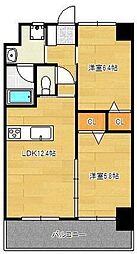 ウイングス三萩野 2LDKの間取図画像