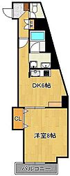 片野タカヤコーポレーションビル 1DKの間取図画像