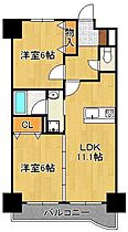 ニューシティアパートメンツ南小倉II  ｜ 福岡県北九州市小倉北区東篠崎3丁目（賃貸マンション2LDK・7階・51.91㎡） その2