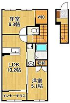 Ｌａｕｌｅ’ａ貴船  ｜ 福岡県北九州市小倉北区貴船町（賃貸アパート2LDK・2階・56.89㎡） その2