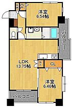 サンシャイン熊本  ｜ 福岡県北九州市小倉北区熊本1丁目（賃貸マンション2LDK・5階・59.96㎡） その2