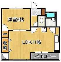 小倉林ビル  ｜ 福岡県北九州市小倉北区黄金2丁目（賃貸マンション1LDK・3階・38.07㎡） その2